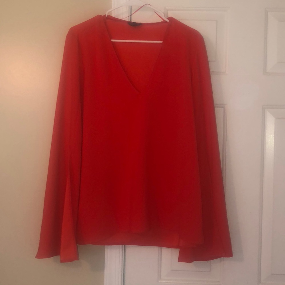 Flowy Orange Topshop Shirt